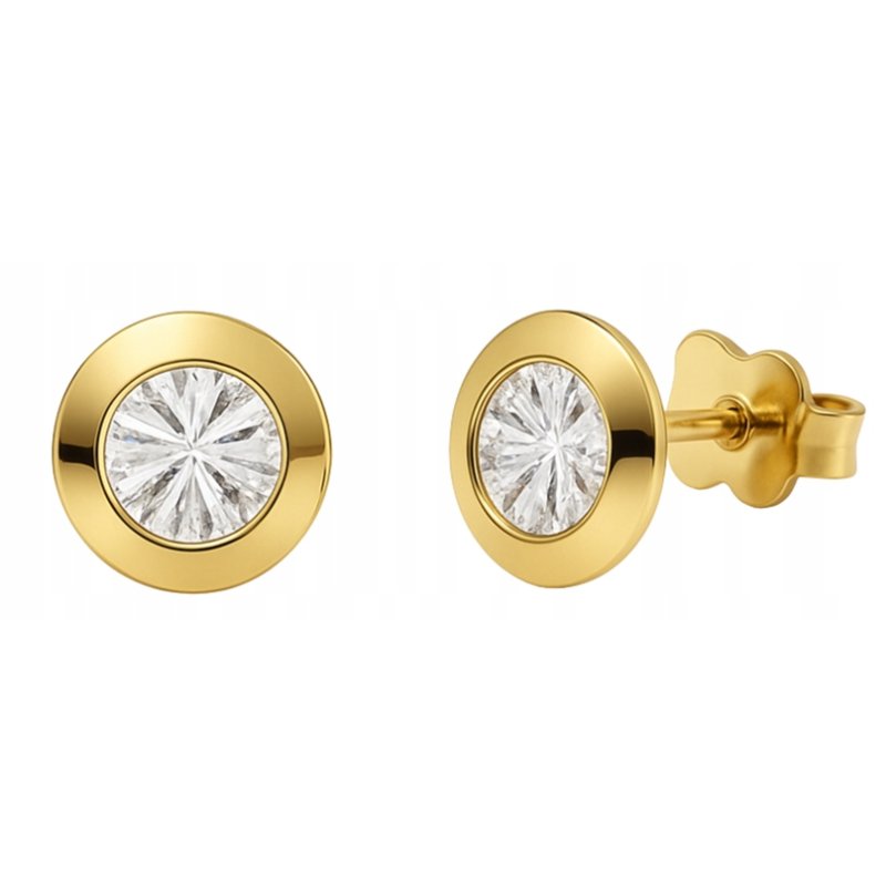 Złote kolczyki damskie kółka złoto próba 333 sztyfty wkrętki na święta