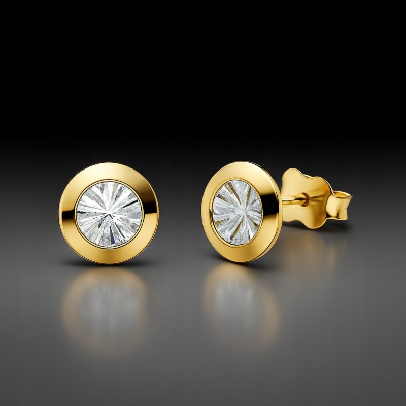 Złote kolczyki damskie kółka złoto próba 333 sztyfty wkrętki na święta