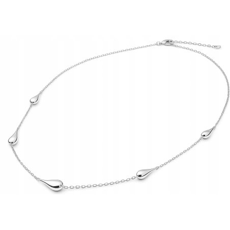 Naszyjnik damski srebrny łańcuszek krople srebro próba 925 regulowany