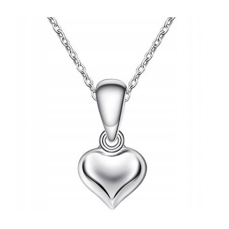 Naszyjnik srebrny 925 łańcuszek z zawieszką serce damski srebro próba 925
