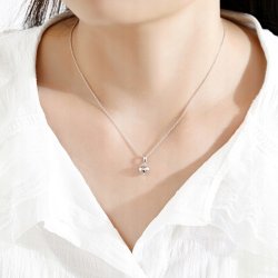 Naszyjnik srebrny 925 łańcuszek z zawieszką serce damski srebro próba 925