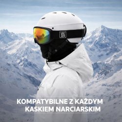 Gogle SNOWZUNO1 czarne dziecięce dla chłopca zimowe narciarskie snowboardowe narty