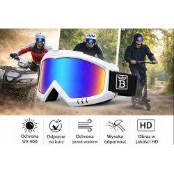 Gogle PRIMS MIRRAVO2 multisportowe lustrzane wielokolorowy viaro UV400 regulowane etui ochronne