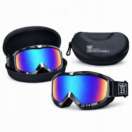 Gogle PRIMS MIRRAVO1 multisportowe lustrzane UV400 regulowane etui ochronne