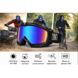 Gogle PRIMS MIRRAVO1 multisportowe lustrzane UV400 regulowane etui ochronne