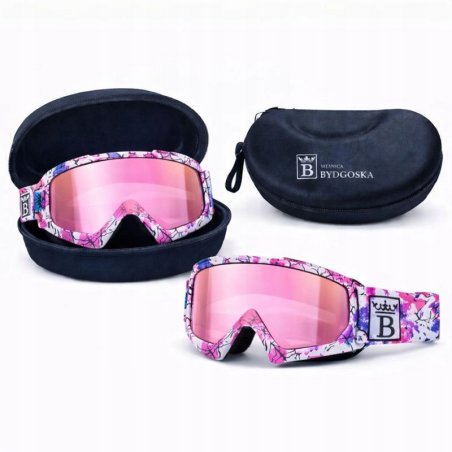 Gogle damskie kolorowe MB Velocity Prism4 multisportowe UV400 regulowane etui ochronne