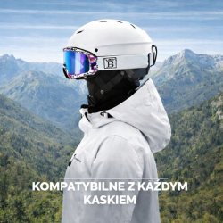 Gogle damskie kolorowe MB Velocity Prism4 multisportowe UV400 regulowane etui ochronne