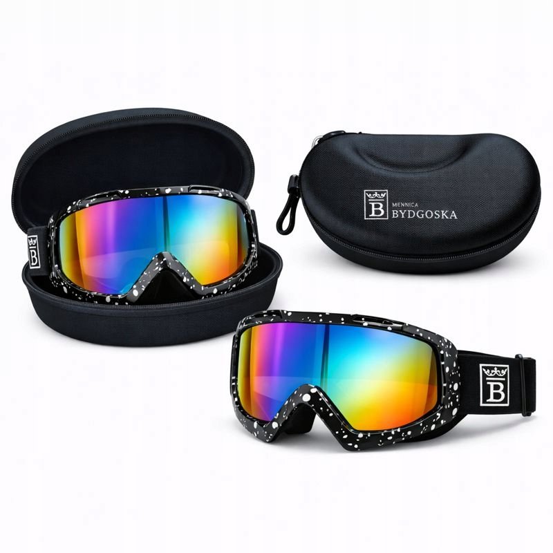 Gogle MB Velocity Prism1 multisportowe lustrzane wielokolorowy viaro UV400 regulowane etui ochronne