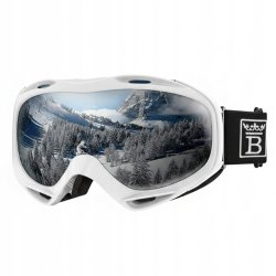 Gogle SNOWRIONS1 narciarskie snowboardowe lustrzane UV400 regulowane etui ochronne