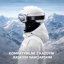 Gogle SNOWRIONS1 narciarskie snowboardowe lustrzane UV400 regulowane etui ochronne