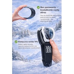 Gogle SNOWRIONS1 narciarskie snowboardowe lustrzane UV400 regulowane etui ochronne