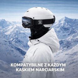 Gogle narciarskie SNOWRIONS2 czarne męskie zimowe snowboardowe narty UV400 etui ochronne