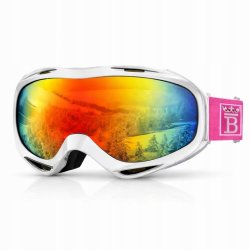 Gogle SNOWRIONS4 damskie narciarskie snowboardowe narty lustrzane zimowe UV400 etui ochronne