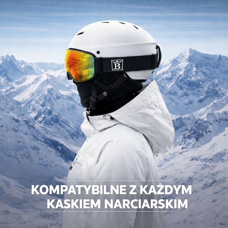 Gogle młodzieżowe i dla dorosłych narciarskie snowboardowe SNOWVELTRAS1 lustrzane UV400 regulowane etui ochronne