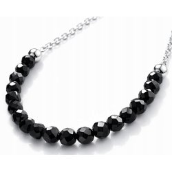 Srebrny naszyjnik damski z turmalinem łańcuszek ochronny srebro próba 925