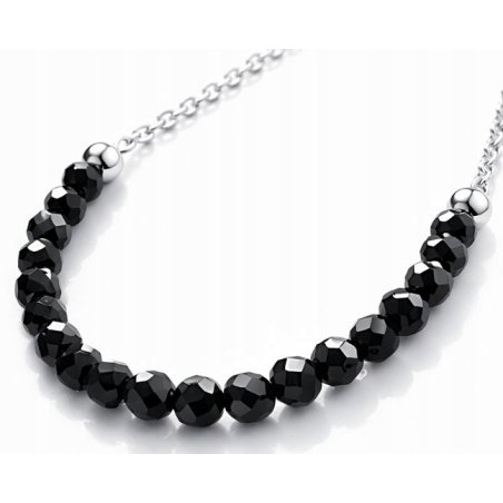 Srebrny naszyjnik damski z turmalinem łańcuszek ochronny srebro próba 925