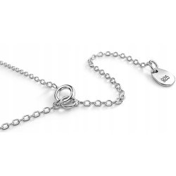 Srebrny naszyjnik damski z turmalinem łańcuszek ochronny srebro próba 925