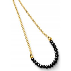 Srebrny naszyjnik pozłacany damski z turmalinem srebro 925