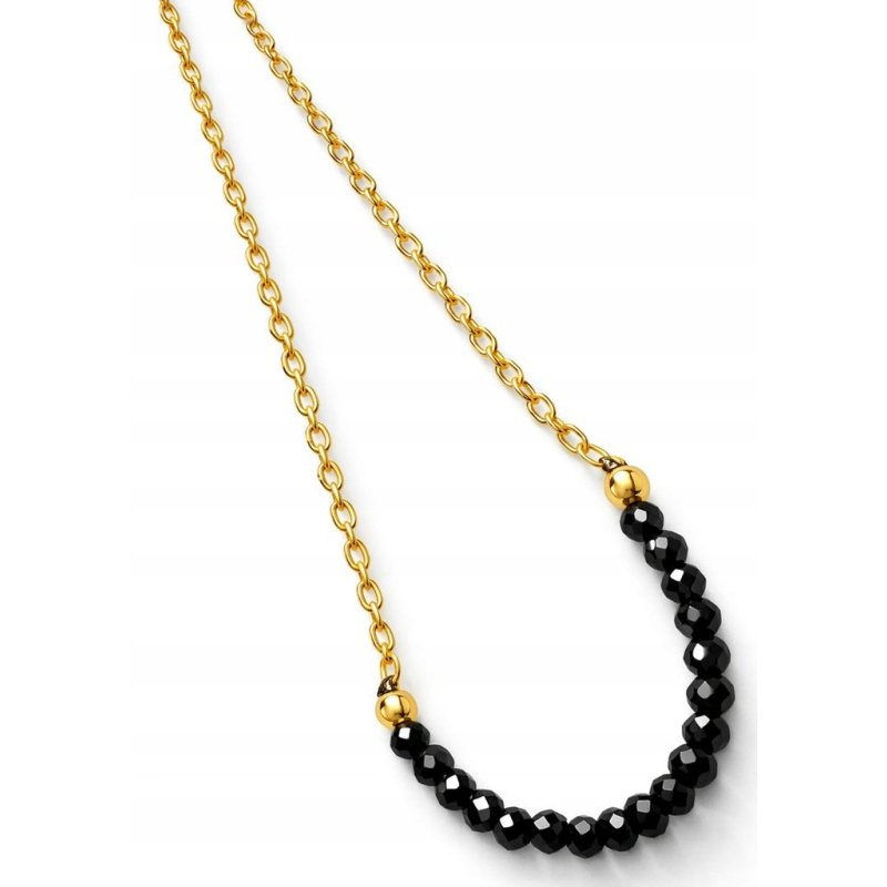 Srebrny naszyjnik pozłacany damski z turmalinem srebro 925