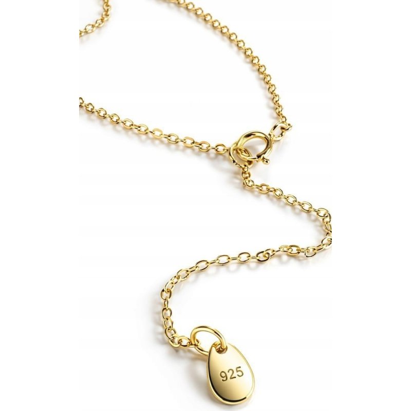 Srebrny naszyjnik pozłacany damski z ametystami srebro 925