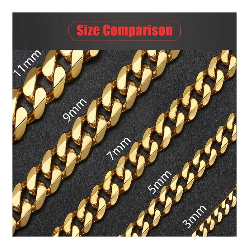 Łańcuszek męski łańcuch pancerka pozłacana 8 mm 55 cm diamentowany