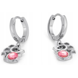 Srebrne kolczyki wiszące myszki dla dziewczynki stal szlachetna chirurgiczna 316L