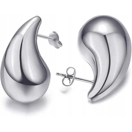 Duże kolczyki krople łezki kropelki sztyfty wkrętki tears stal szlachetna