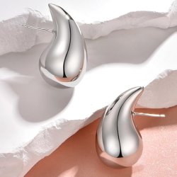 Duże kolczyki krople łezki kropelki sztyfty wkrętki tears stal szlachetna