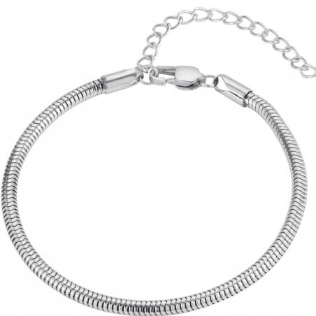 Bransoletka modułowa damska do charms regulowana stal chirurgiczna 17,5 cm