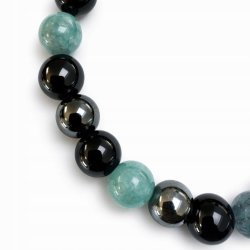 Bransoletka damska hermatyt apatyt turmalin regulowana