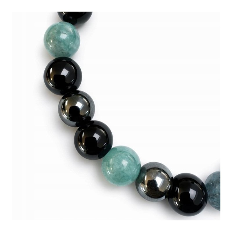 Bransoletka damska hermatyt apatyt turmalin regulowana