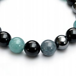 Bransoletka damska hermatyt apatyt turmalin regulowana