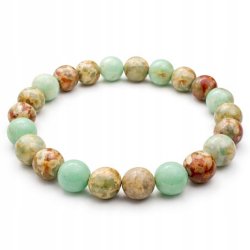 Bransoletka damska jaspis cesarski morska regulowana