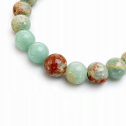 Bransoletka damska jaspis cesarski morska regulowana