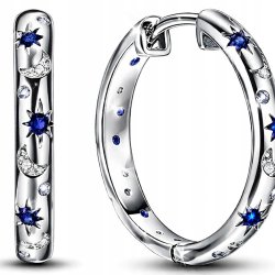 Srebrne kolczyki angielskie koła kółka księżyc srebro próba 925 oryginalne