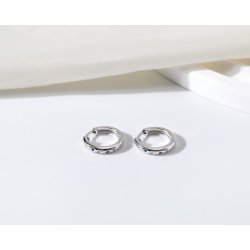 Srebrne kolczyki angielskie koła kółka księżyc srebro próba 925 oryginalne