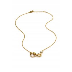 Naszyjnik damski srebro pozłacane znak nieskończoności srebro 925