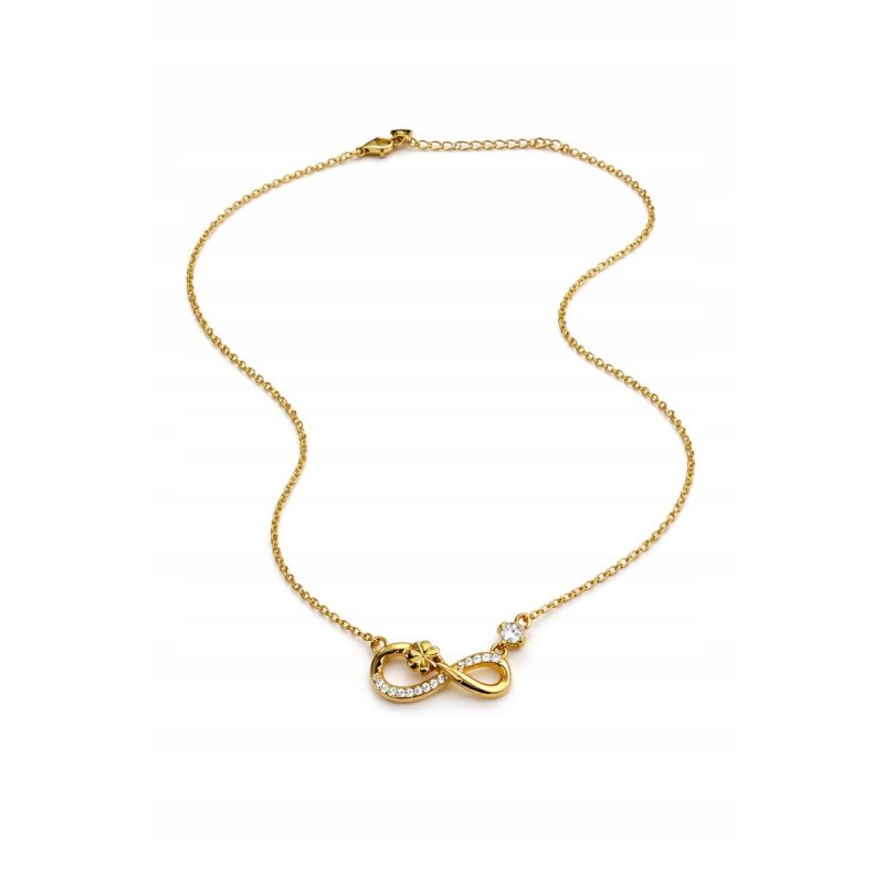 Naszyjnik damski srebro pozłacane znak nieskończoności srebro 925
