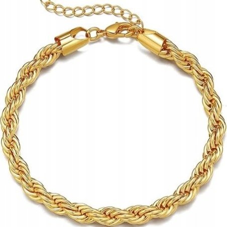 Bransoletka damska pozłacana 20 cm stal chirurgiczna szlachetna 316L