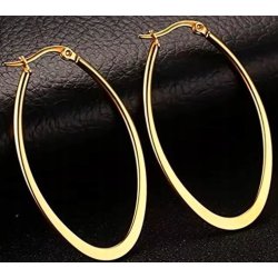 Duże antyalergiczne kolczyki pozłacane koła stal chirurgiczna szlachetna