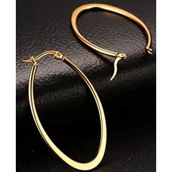 Duże antyalergiczne kolczyki pozłacane koła stal chirurgiczna szlachetna