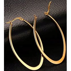 Duże antyalergiczne kolczyki pozłacane koła stal chirurgiczna szlachetna