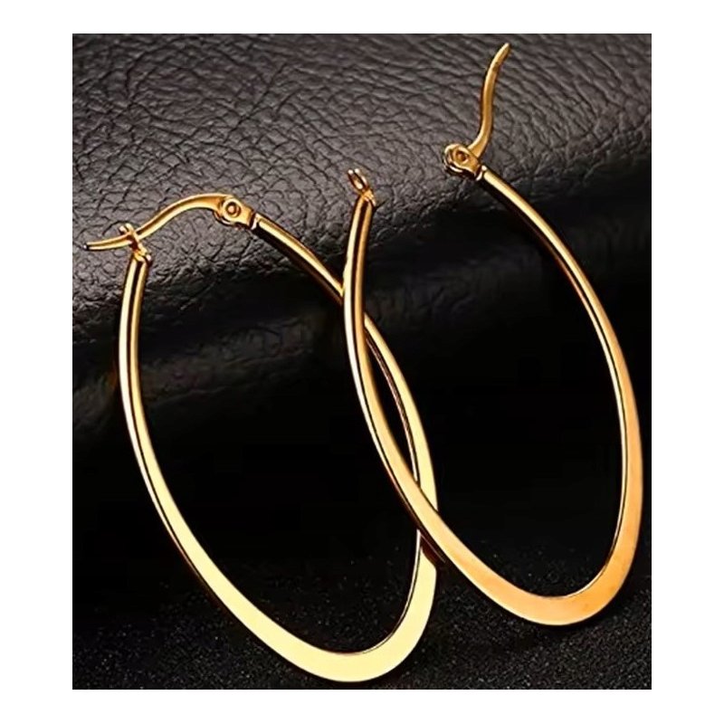 Duże antyalergiczne kolczyki pozłacane koła stal chirurgiczna szlachetna