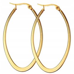 Duże antyalergiczne kolczyki pozłacane koła stal chirurgiczna szlachetna