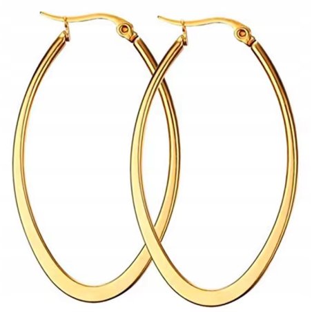 Duże antyalergiczne kolczyki pozłacane koła stal chirurgiczna szlachetna