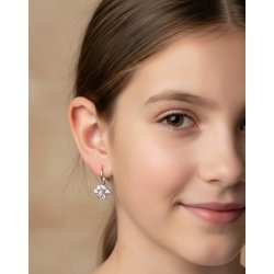 Srebrne kolczyki łapki cyrkonia srebro próba 925 angielskie zapięcie