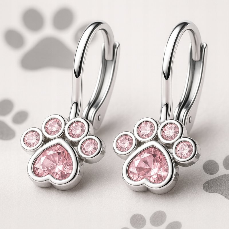 Srebrne kolczyki łapki cyrkonia srebro próba 925 angielskie zapięcie