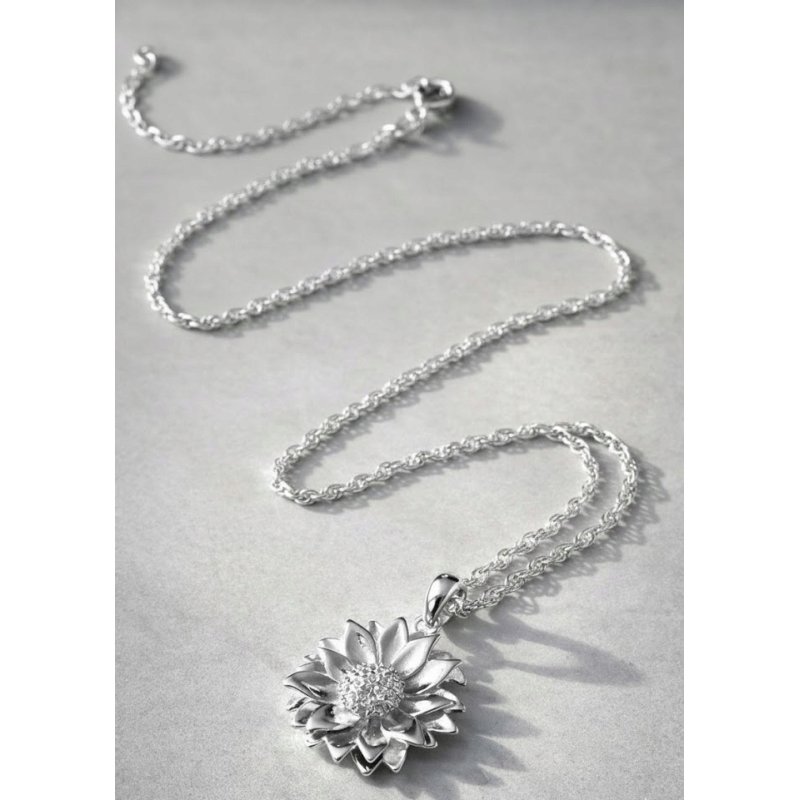 Srebrny Naszyjnik Kwiat słonecznik srebro 925