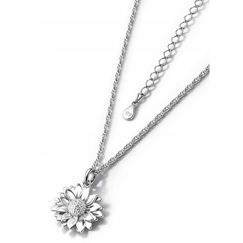 Srebrny Naszyjnik Kwiat słonecznik srebro 925