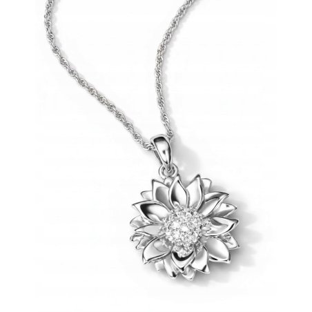Srebrny Naszyjnik Kwiat słonecznik srebro 925
